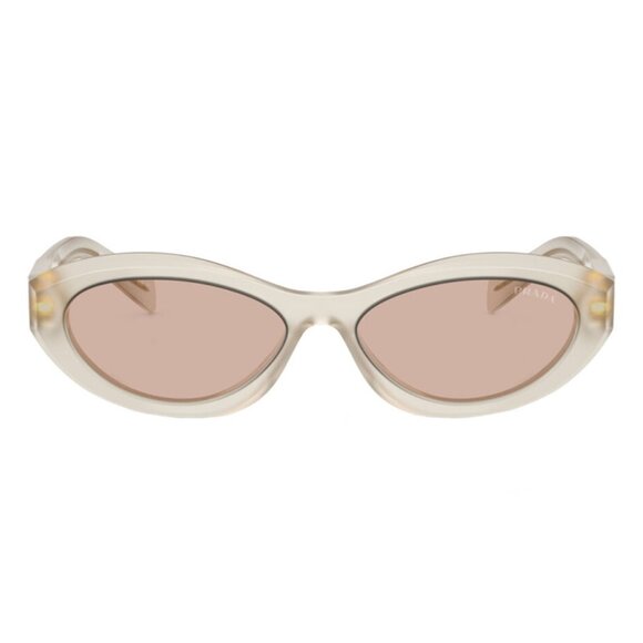 NEW PRADA OVAL BEIGE SUNGLASSES PRADA